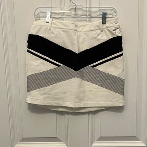LPGA Black and White Skort with Side Zip